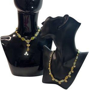 Vintage Multicolored Gold Tone Necklaces